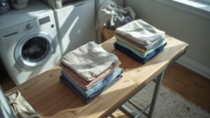 ccreate a photo laundry and folding 3